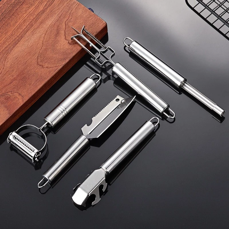 Combo 5 món dao bào gọt rau củ quả gọt vỏ bào sợi đa năng chất liệu inox bền bỉ không gỉ tiện lợi