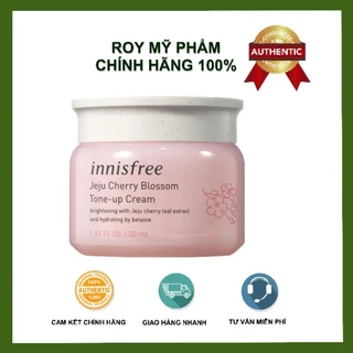 (Date 2026) KEM DƯỠNG ẨM SÁNG DA JEJU INNISFREE CHERRY BLOSSOM TONE UP CREAM 50ML