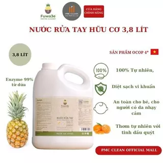 Nước Rửa Tay Hữu Cơ FUWA3E Chứa EnZyme Sinh Học An Toàn Cho Trẻ Em, Da Nhạy Cảm (3.8L Tinh Dầu Quýt)