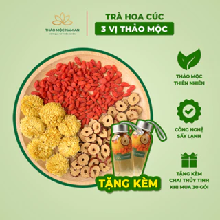 Trà Thanh Nhiệt Hoa Cúc 3 Vị Thảo Mộc (Hộp 10/20/30 Gói) Đẹp Da, Chống Lão Hóa, Dễ Ngủ