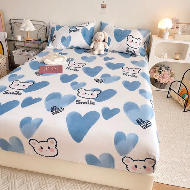 Bộ ga gối m6/m8 drap giường poly, ga trải giường + 2 vỏ gối nằm hàng loại 1 được chọn màu