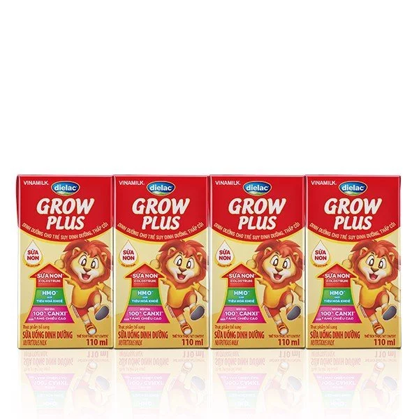 Sữa bột pha sẵn grow plus sư tử Vinamilk hộp 110ml/180ml