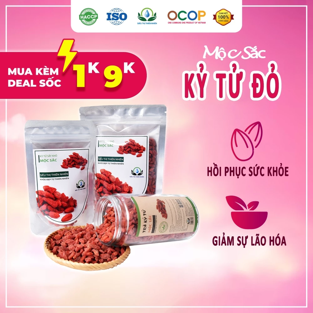 Trà kỳ tử sấy khô Mộc Sắc 100g Câu Kỷ Tử