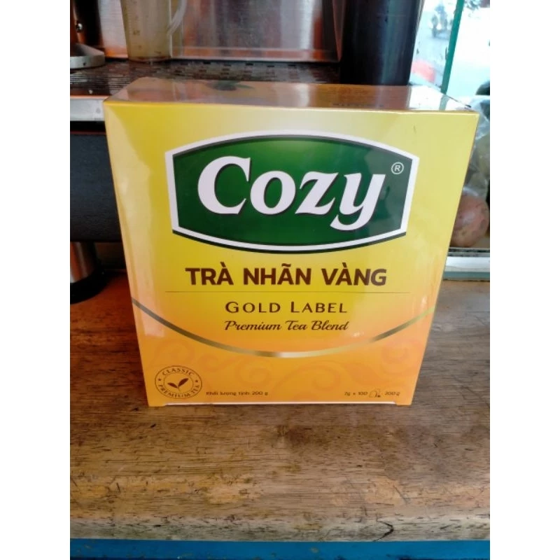 Trà Cozy nhãn vàng túi lọc 100 gói (200g) Hương Vị Đậm Đà hỗ trợ giải nhiệt
