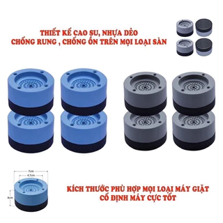 Set 4 đế cao su kê chân chống rung lắc cho máy giặt ,máy rửa bát.