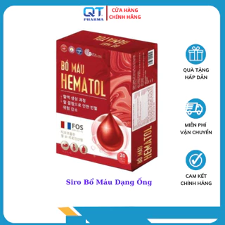 Siro Ống Bổ Máu Hematol - Bổ Sung Sắt Axit Folic Cho Bà Bầu Người Thiếu Sắt, Cải Thiện Tình Trạng Thiếu Máu (H/20 Ống)