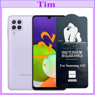 (Loại Tốt) Kính cường lực Kingkong Samsung A22 4G Full Màn hình,Full Keo,Ảnh Thực SP Shop chụp,(Tặng Kèm Giấy Lau 1/2)