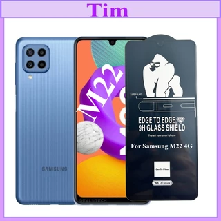 (Loại Tốt) Kính cường lực Kingkong Samsung M22 4G Full Màn hình,Full Keo,Ảnh Thực SP Shop chụp,(Tặng Kèm Giấy Lau 1/2)