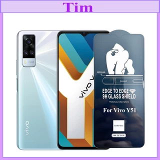 (Loại Tốt) Kính cường lực Kingkong Vivo Y51 2020 Full Màn hình, Ảnh Thực SP Shop chụp,(Tặng Kèm Giấy Lau 1/2) Timshop