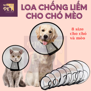 Loa Chống Liếm Cho Chó Mèo Giúp Chống Liếm Bảo Vệ Chó Mèo Với Đầy Đủ Kích Thước - KIKINO