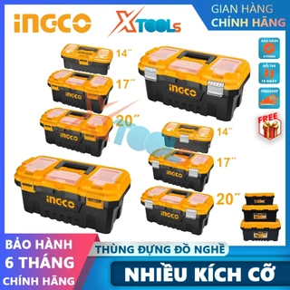 Hộp đựng đồ nghề INGCO hộp dụng cụ 14-20 inch chống va đập chịu lực tốt nhiều ngăn tiện lợi đựng đượ