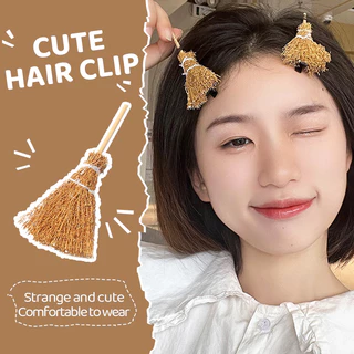 🌈Patrackiy✨Kẹp Tóc Hình Cây Chổi Vịt Dễ Thương