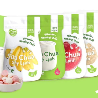 Sữa chua sấy lạnh Mămmy 5 vị: Tổ yến, Táo, Dâu, Chuối và Nguyên bản, chống hóc, bổ sung vitamin cho bé từ 6 tháng tuổi