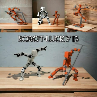 Mô Hình Figure Robot Lucky 13 Với Khớp Linh Hoạt Cử Động Siêu Thật