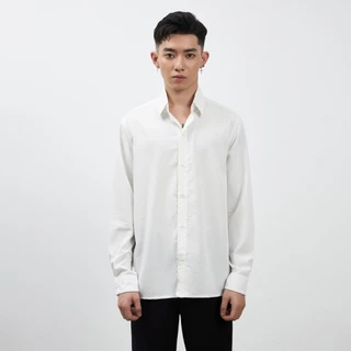 Áo Sơ Mi Nam TARMOR Màu Trắng Tay Dài Long Sleeve Shirt in White