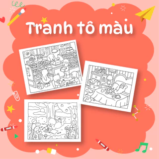 Tranh tô màu, Tập tô Postcard Bobbie Goods Trend TikTok