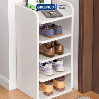 Giá kệ để giày dép đứng 3 5 7 tầng bằng gỗ MDF đa năng thương hiệu GREENCO thông minh giúp tiết kiệm không gian - D09