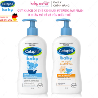 SỮA TẮM GỘI 2 TRONG 1 DỊU NHẸ CETAPHIL BABY KHÔNG CAY MẮT CHO BÉ 230ml/ 400ml