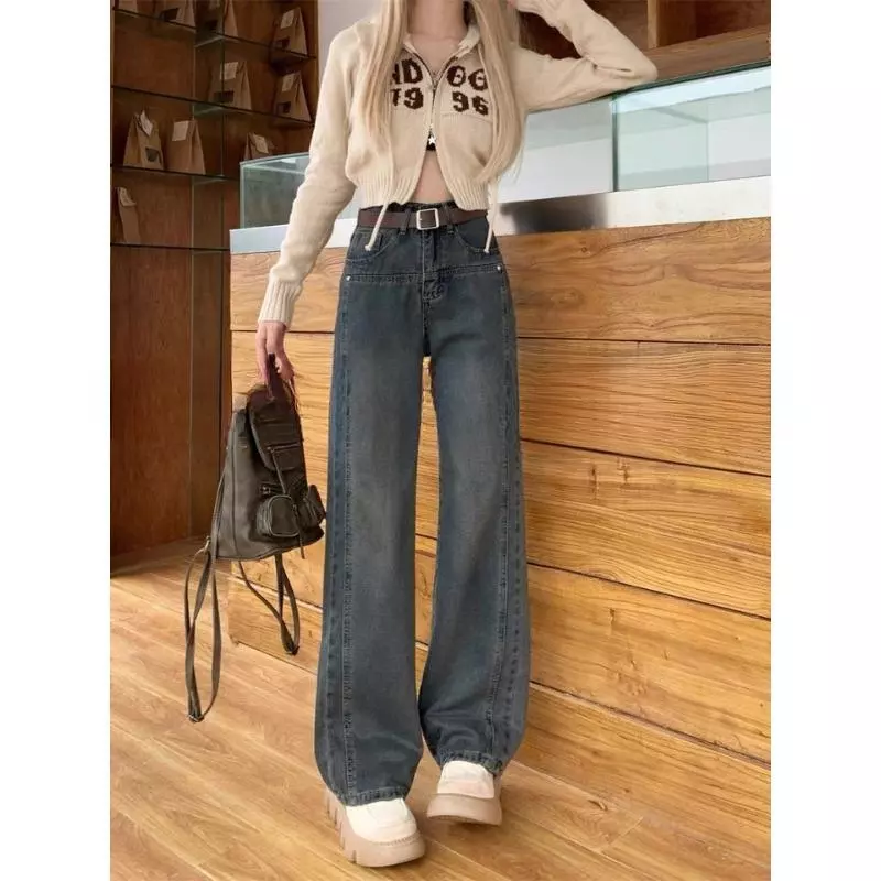 Quần jeans nữ , Quần bỏ nữ , ống suông mã QBD120 - DK01 mẫu mới 2024 chuẩn đẹp cho nàng