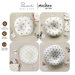 Gối chống trào ngược Mochee Muslin cho bé vải xô