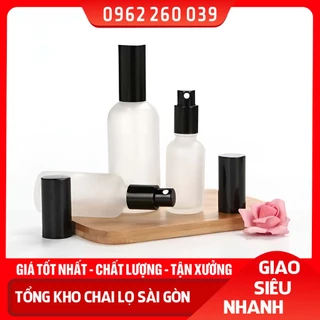 Chai Lọ Chiết Mỹ Phẩm Mờ Nắp Phun Sương 5ml 10ml 15ml 20ml 30ml, Chai Lọ Thủy Tinh Đựng Tinh Dầu, Chiết Gel