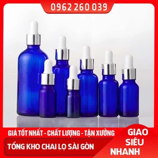 Chai Lọ Chiết Mỹ Phẩm Trong Nắp Bóp Nhỏ Giọt Khoen Bạc 5ml 10ml 15ml 20ml 30ml 50ml 100ml, Chai Đựng Tinh Dầu, Chiết Gel