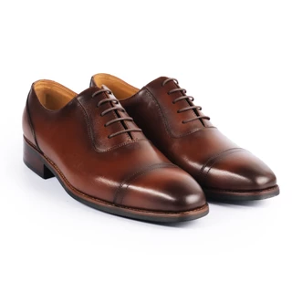 Giày Tây Cao Cấp SIR CLASSIC OXFORD - OF34 - Da Bò Ý Lót Trong Da Bò Mộc - Thương hiệu Be Classy