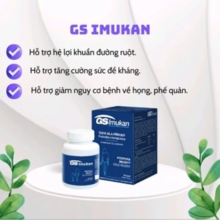 Viên Uống GS Imukan Giúp Hỗ Trợ Hệ Lợi Khuẩn Đường Ruột,hỗ trợ tăng cường sức đề kháng của cơ thể.hộp 30 Viên