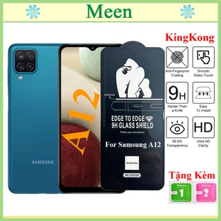 (Loại Tốt) Kính cường lực Samsung A12 Full Màn hình,Full Keo,Ảnh Shop Tự chup·,( KingKong ) Meen