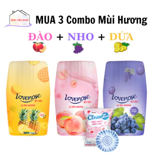 Lọ tỏa hương Lovenose khử mùi thế hệ mới dung tích 250 ml, sáp thơm phòng hương đào nho dứa tự nhiên tươi mát 250 ml