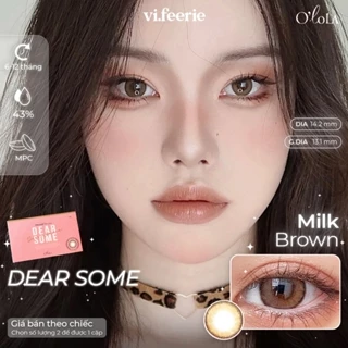 Kính áp tròng (lens) nâu trà sữa DEARSOME MILK BROWN OLOLA Lens-VF Lens