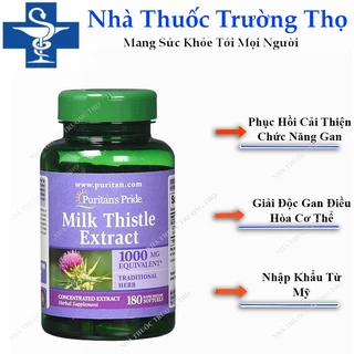 Viên bổ gan Milk Thistle Extract Puritan’s Pride 1000 mg  90-180 viên Puritan's Pride