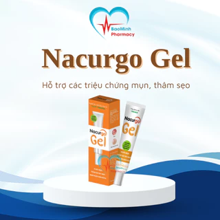 Gel Bôi Mụn Nacurgo Gel Mờ Thâm Sẹo Mụn Giảm Mụn Đầu Đen Mụn Ẩn Kiểm Soát Bã Nhờn Tuýt 20g