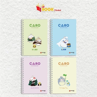 Sổ tay caro lò xo B5 BOOK MARKET 200 trang, chủ đẻ Molang phù hợp ghi chép, nhật ký