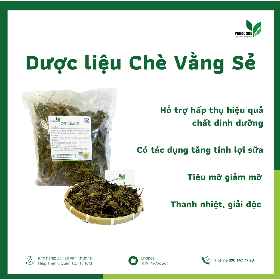 1Kg Chè Vằng Sẻ - Thảo Dược Dành Cho Mẹ Sau Sinh Giúp Hấp Thụ Dinh Dưỡng, Tăng Lợi Sữa - THV Phước Sơn