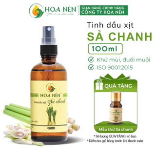 Tinh dầu Xịt Sả Chanh 100ml - Hoa Nén - Khử mùi, đuổi cô.n trù.ng, đuổi muỗi hiệu quả và an toàn.