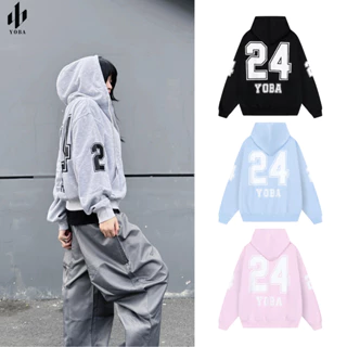 Number 24 Hoodie Zip YOBA - Áo Khoác Zip Nam Nữ Nỉ Cao Cấp.4 màu