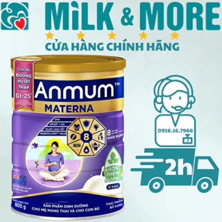 Sữa bột Dành Cho Mẹ Bầu Anmum Materna không thêm đường lon 800G 07/2024