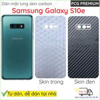 Miếng dán mặt lưng skin carbon Samsung Galaxy S10E