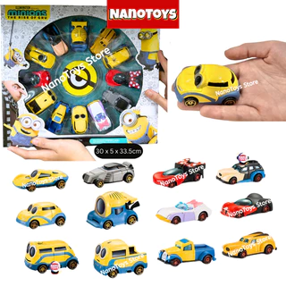 Đồ chơi set 6, 12 xe ô tô Minion bằng sắt - NANOTOYS STORE