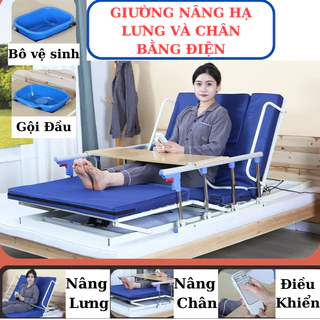 GIƯỜNG NÂNG HẠ LƯNG VÀ CHÂN BẰNG ĐIỆN CÓ ĐIỀU KHIỂN, HỖ TRỢ NÂNG ĐỠ BỆNH NHÂN DỄ DÀNG - SHOP_VTM