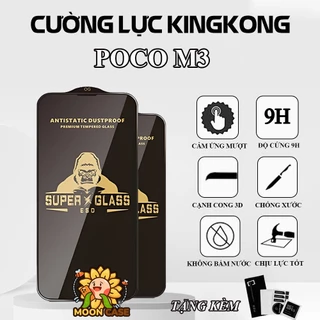 Kính cường lực Xiaomi Poco M3 Super Kingkong full màn , miếng dán bảo vệ toàn màn hình