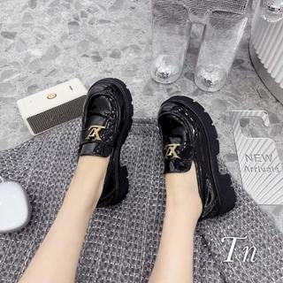 [ZJM] Giày loafer nữ PD-LV bản hộp da mềm cao cấp - Giày lười nữ QC sang xịn