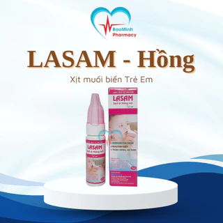 Dung Dịch Xịt Mũi Cho Trẻ Em Lasam Làm Sạch Thông Thoáng Mũi, Họng Giảm Nghẹt Mũi Sổ Mũi Chai 70ml