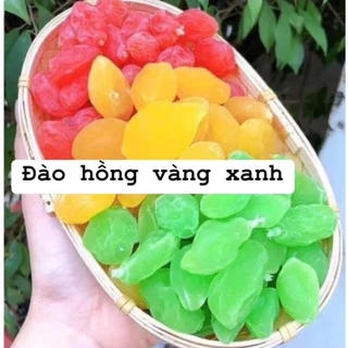 400g Mix 3 vị xí muội Đào Hồng (bao tử), đào xanh, đào vàng không hạt chua ngọt cực ngon