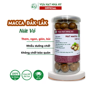 Hạt Macca Nứt Vỏ Đắk Lắk - Macca Đắk Lắk Hộp 500gr, 250gr Sấy Chín Ăn Liền Dành Cho Bà Bầu, Ăn Kiêng, Tập Gym