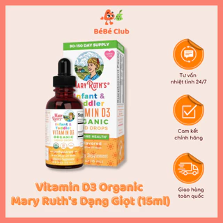 Vitamin D3 Organic  Mary Ruth's Dạng Giọt 6M+ (15ml)