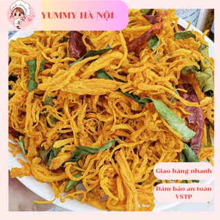 Khô gà lá chanh, khô gà gà dai loại 1 thơm ngon đặc sản đồ ăn vặt Yummy Food Hà Nội (1kg Khối lượng tịnh)