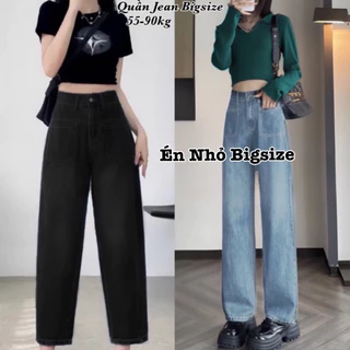 Quần Jeans Bigsize Nữ Lưng Cao Baggy Kiểu Mới Sang Trọng Cao Cấp Xinh Đẹp Dễ Thương cho nàng mũm mĩm chuppy 55-90kg