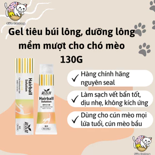 Gel dưỡng lông đào thải búi lông Borammy dưỡng lông thú cưng mềm mượt ,sáng mắt hơn - tuýp 130g